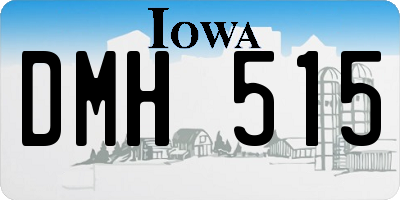 IA license plate DMH515