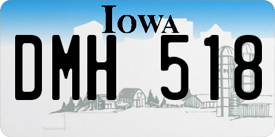 IA license plate DMH518