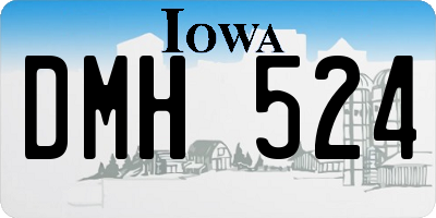 IA license plate DMH524