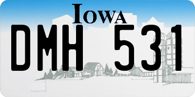 IA license plate DMH531
