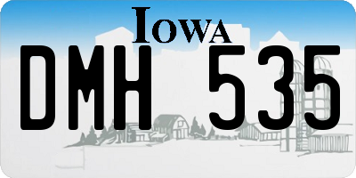 IA license plate DMH535
