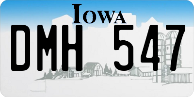 IA license plate DMH547