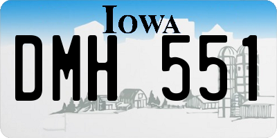 IA license plate DMH551