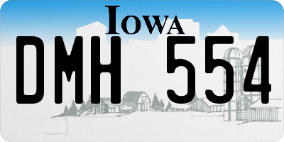 IA license plate DMH554