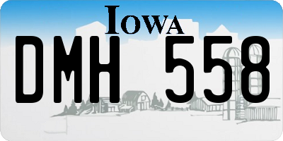 IA license plate DMH558