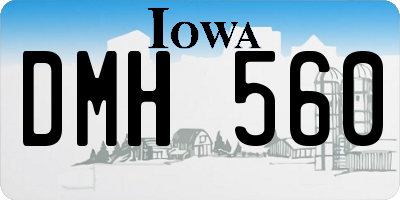 IA license plate DMH560