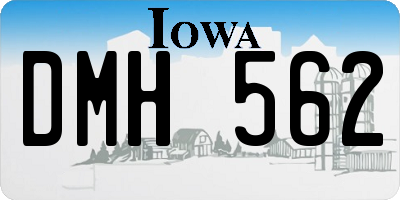 IA license plate DMH562