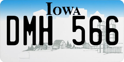 IA license plate DMH566