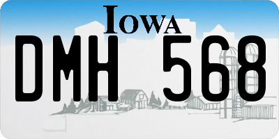 IA license plate DMH568