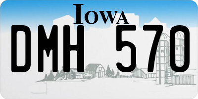 IA license plate DMH570