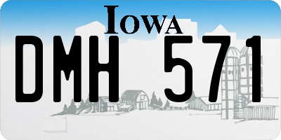 IA license plate DMH571