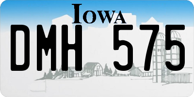 IA license plate DMH575