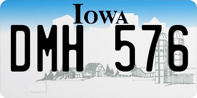 IA license plate DMH576