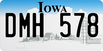 IA license plate DMH578