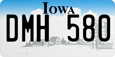 IA license plate DMH580