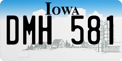 IA license plate DMH581