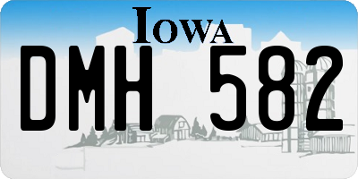 IA license plate DMH582
