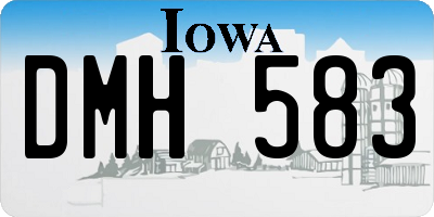 IA license plate DMH583