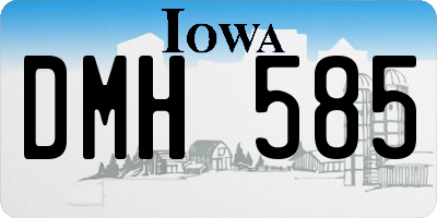 IA license plate DMH585