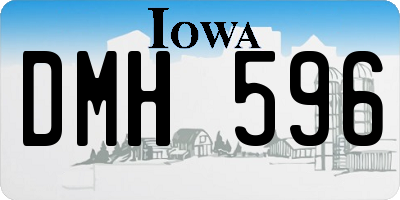IA license plate DMH596