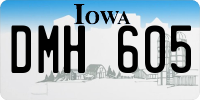 IA license plate DMH605