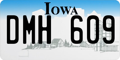 IA license plate DMH609