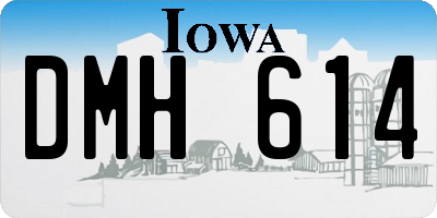 IA license plate DMH614