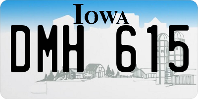 IA license plate DMH615