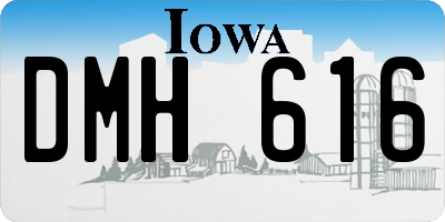 IA license plate DMH616
