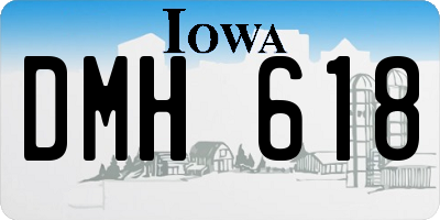 IA license plate DMH618