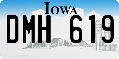 IA license plate DMH619