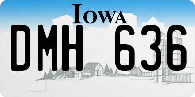 IA license plate DMH636