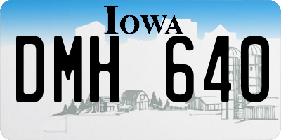 IA license plate DMH640
