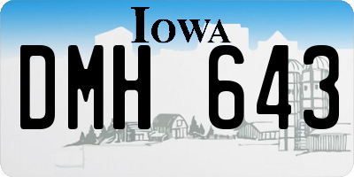 IA license plate DMH643