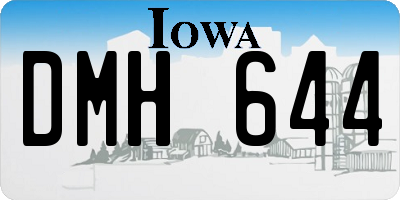 IA license plate DMH644