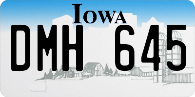 IA license plate DMH645