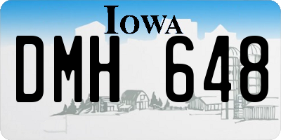 IA license plate DMH648