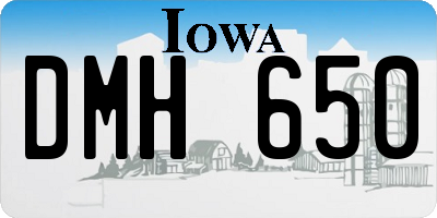 IA license plate DMH650
