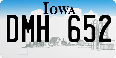 IA license plate DMH652