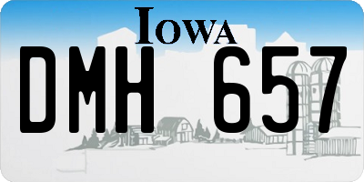 IA license plate DMH657