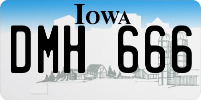 IA license plate DMH666