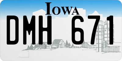 IA license plate DMH671