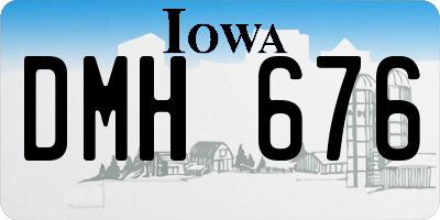 IA license plate DMH676