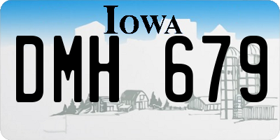 IA license plate DMH679