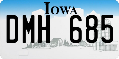 IA license plate DMH685