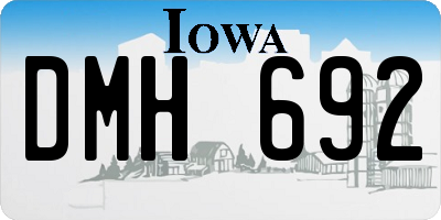 IA license plate DMH692