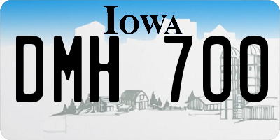 IA license plate DMH700