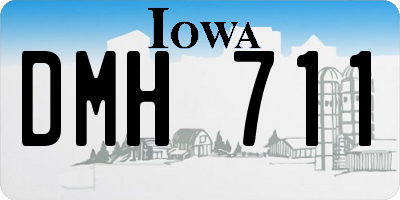 IA license plate DMH711