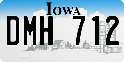 IA license plate DMH712