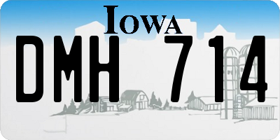 IA license plate DMH714